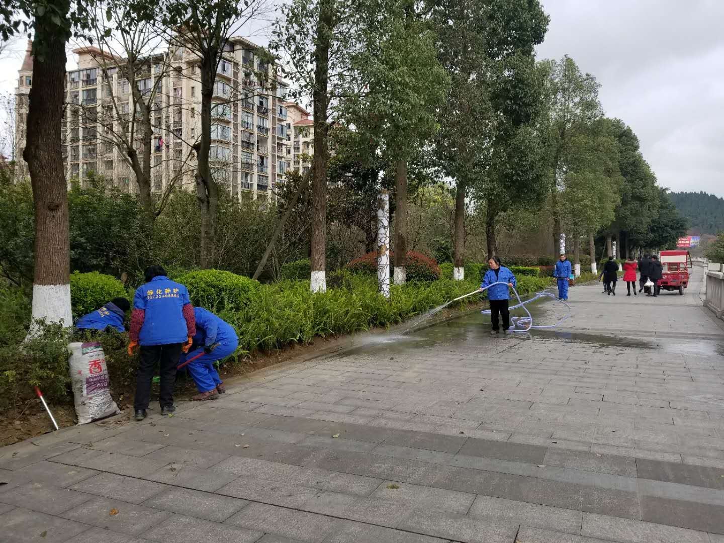 遂寧觀音湖公園養(yǎng)護(hù)現(xiàn)場(chǎng)